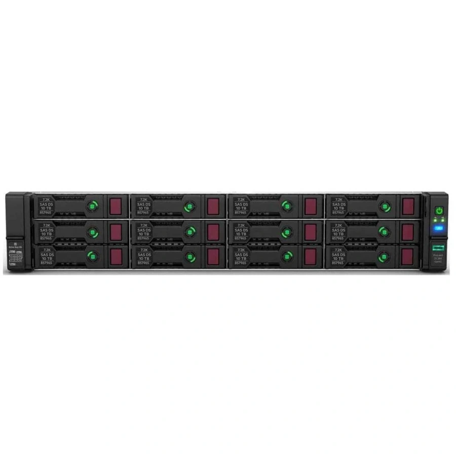 HPE ProLiant DL380 Gen10 12LFF –12x8TB SAS HDD 2× 480 GB NVMe SSD 2× Intel Xeon Gold 6240
