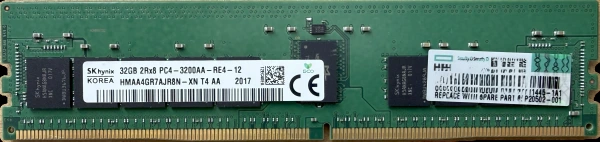 32GB 2RX8 DDR4 3200Mhz PC4-25600 ECC