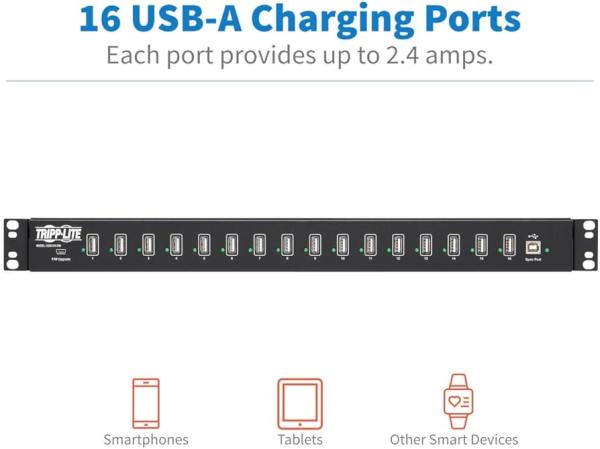 Eaton 16-Port USB Charging Station, 5V 40A 200W USB | Eaton