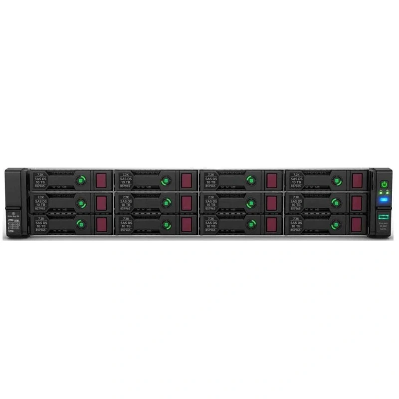 HPE ProLiant DL380 Gen10 12LFF –12x8TB SAS HDD 2× 480 GB NVMe SSD 2× Intel Xeon Gold 6240
