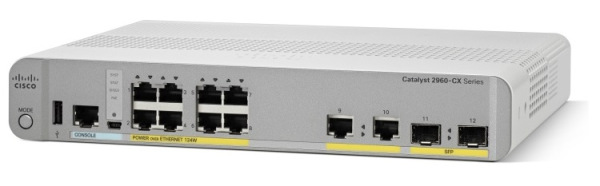 Cisco WS-C2960CX-8PC-L 8x1GbE PoE+