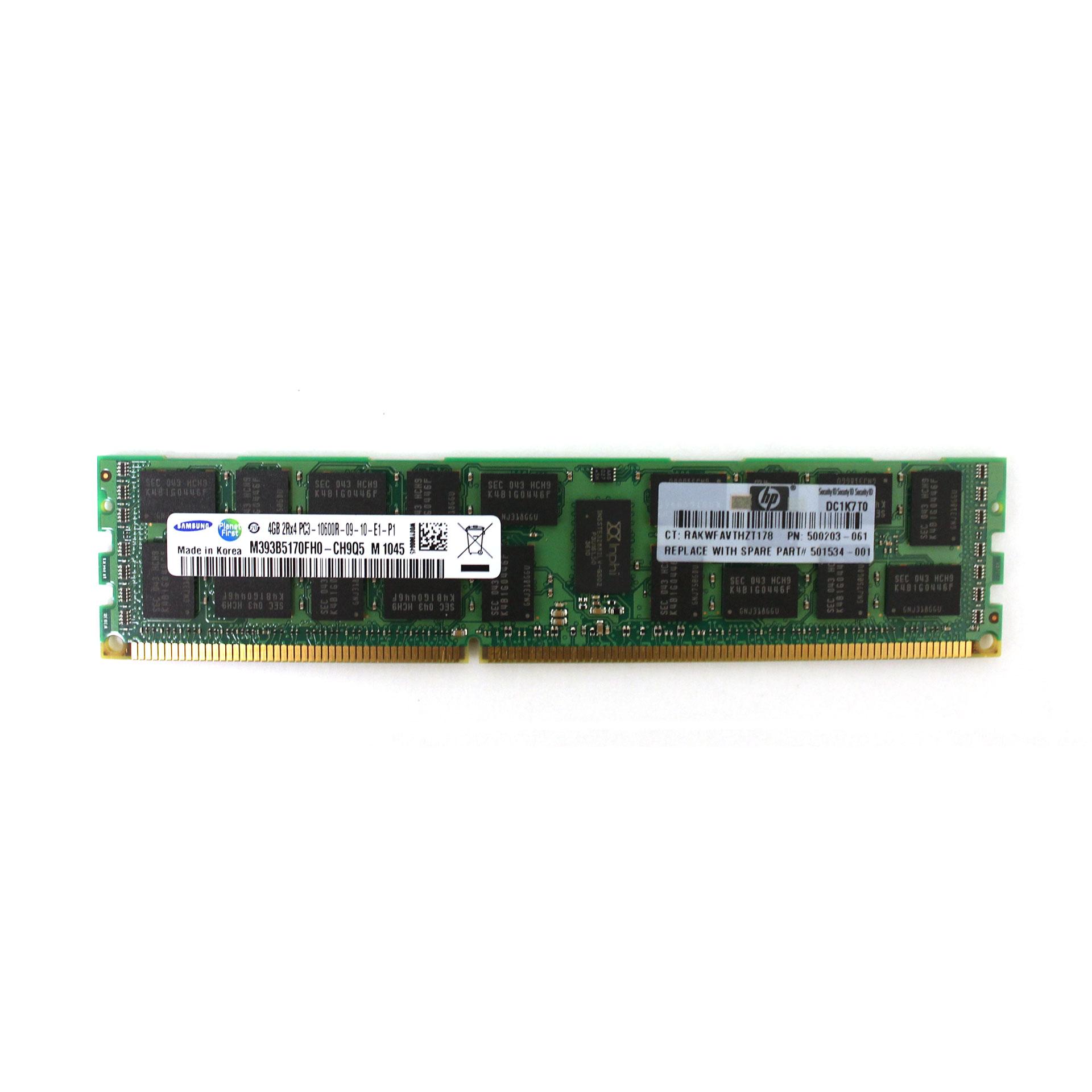 4GB PC3-10600R DDR3 1333MHz ECC registered